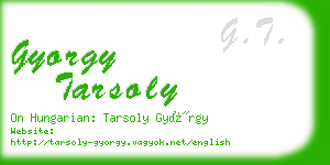 gyorgy tarsoly business card